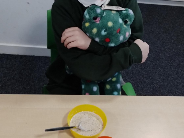 Leyland and his teddy bear enjoying the Rowan SEN school’s teddy bear picnic!